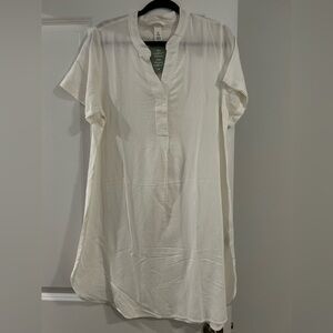 NWT H&M White Short Sleeve Tunic Shirtdress, sz S